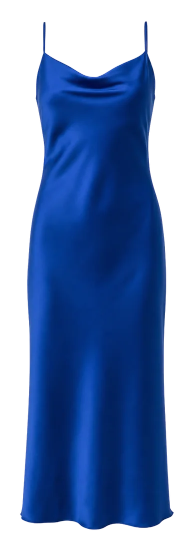 Cobalt satin dress