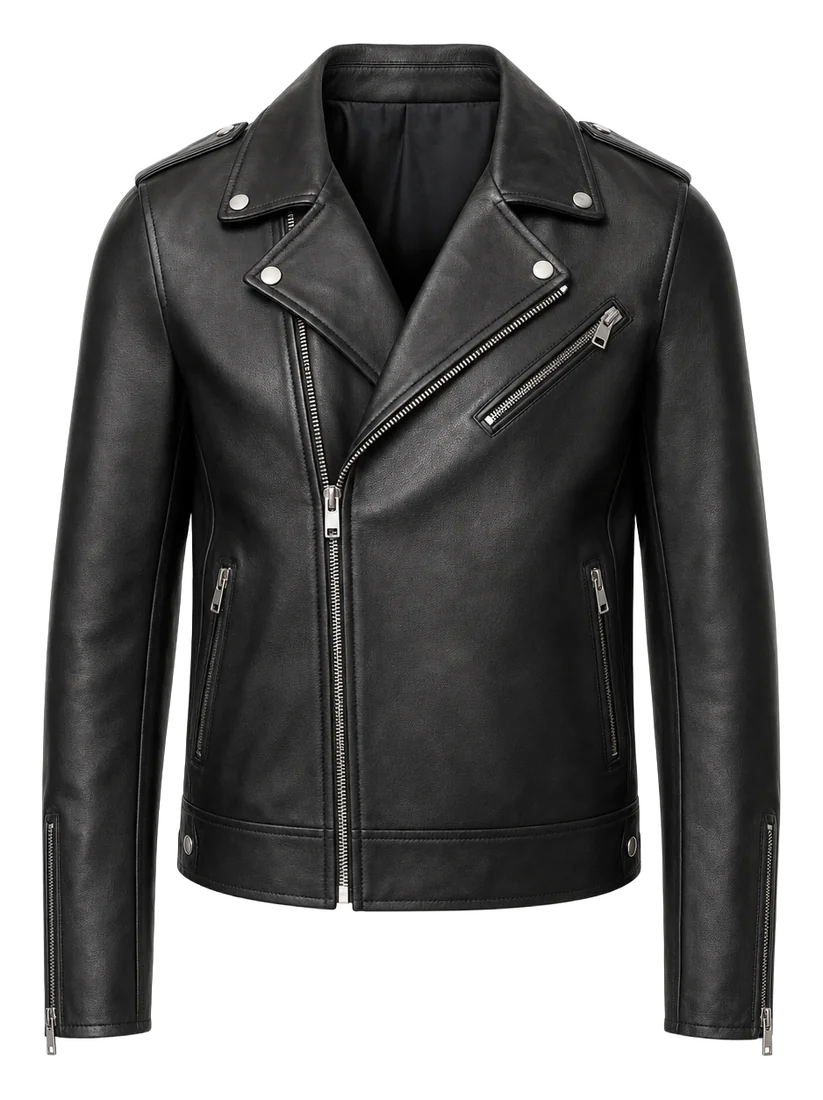 Black leather jacket