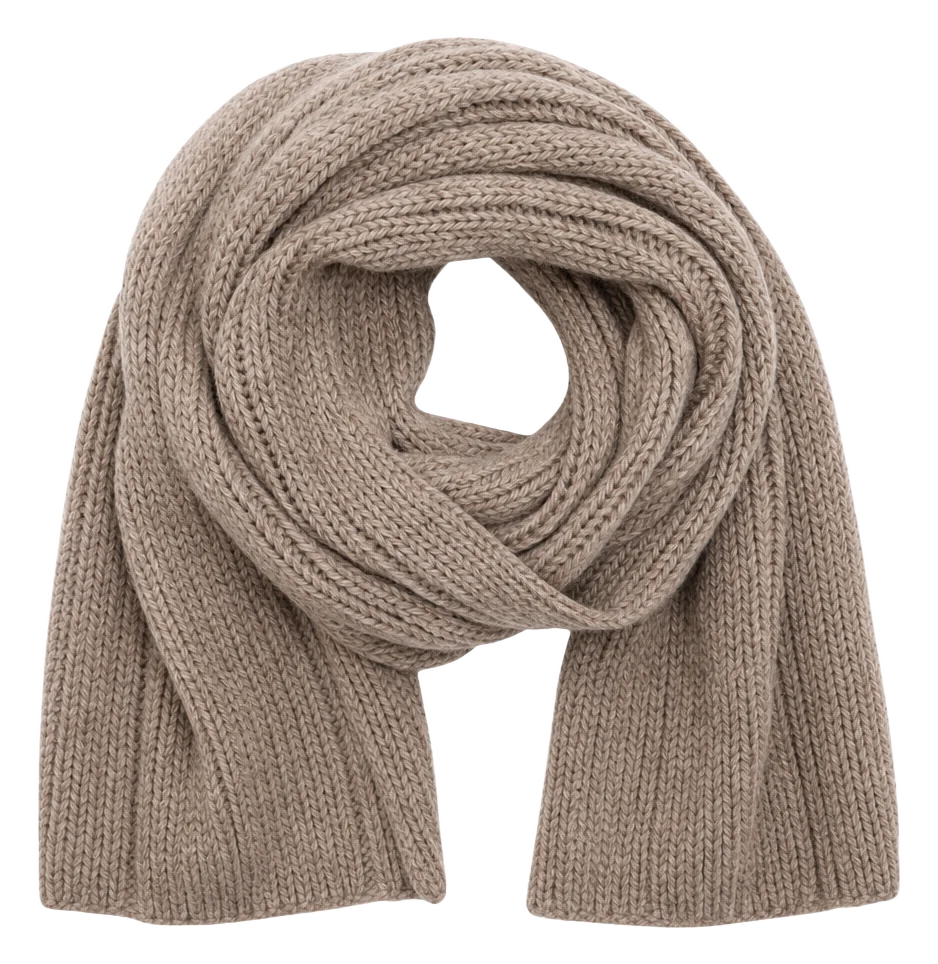 Rolled chunky knit scarf