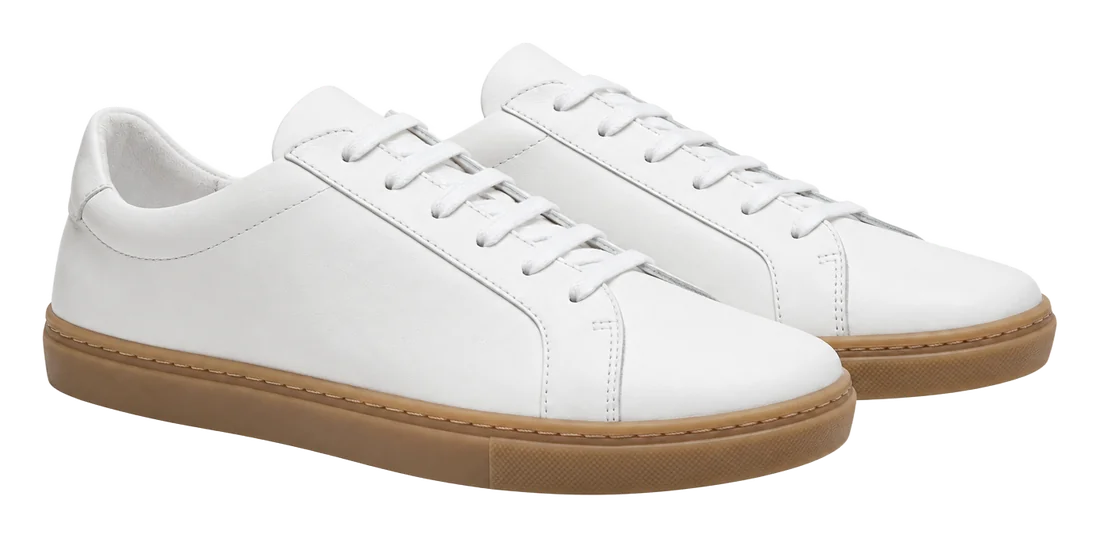 White leather sneakers